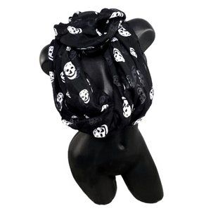 Black skull scarf  with white all over skull design. 1 Left ~ 50% Off